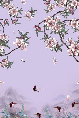 国画印花花型图片