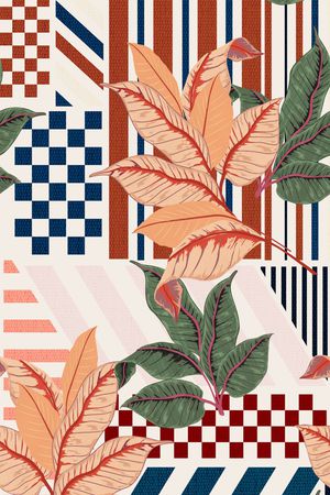 几何印花花型图片