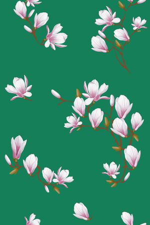 春夏花型印花花型图片