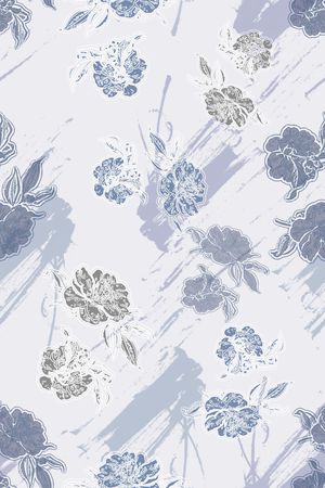 抽象花卉印花花型图片