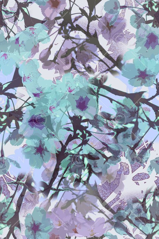 抽象花卉印花花型图片