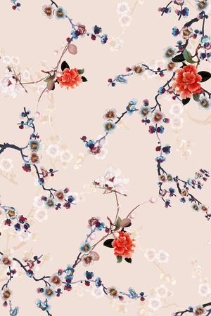 古典花纹印花花型图片