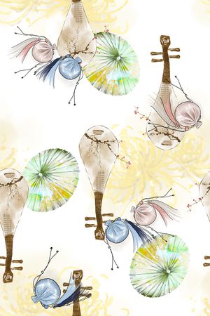 春夏花型印花花型图片