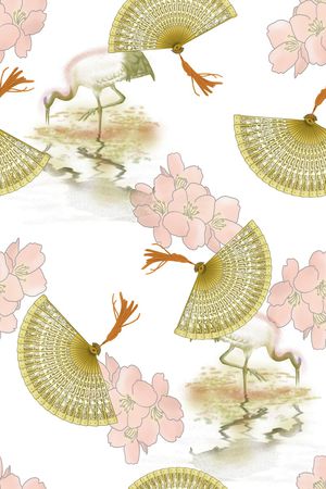 春夏花型印花花型图片