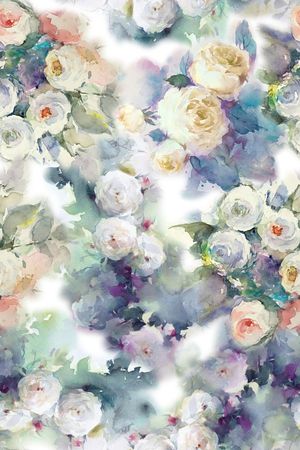 水彩印花花型图片