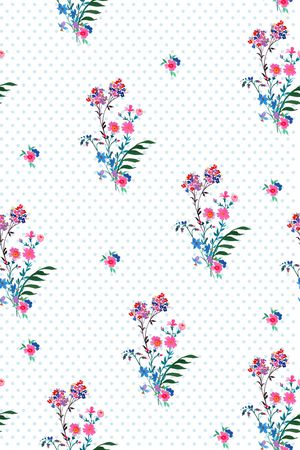 小碎花印花花型图片