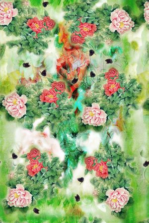烂花花型印花花型图片