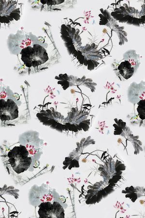 锦鲤印花花型图片