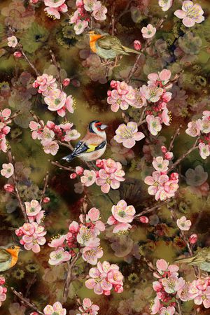 梅花印花花型图片