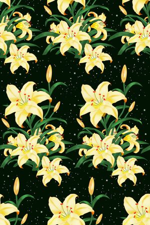 百合印花花型图片