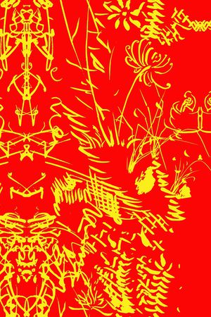 版画印花花型图片