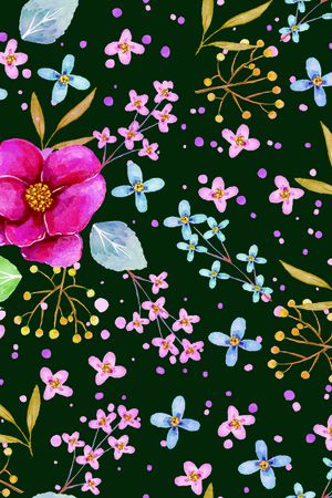 小碎花印花花型图片