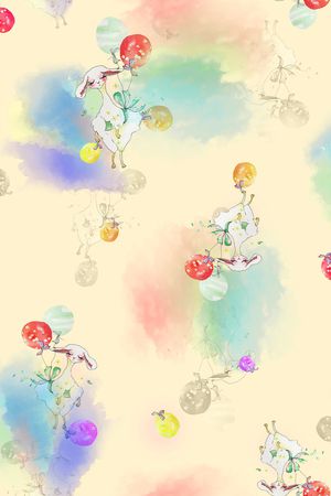 水彩印花花型图片