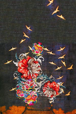 大花印花花型图片