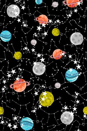 宇宙印花花型图片