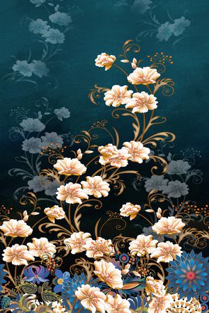 定位花印花花型图片
