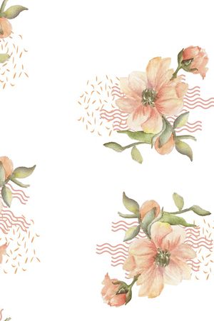 水彩印花花型图片