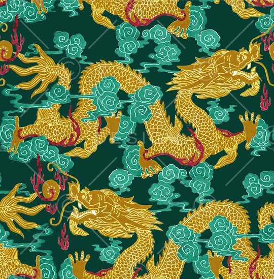 龙印花花型图片