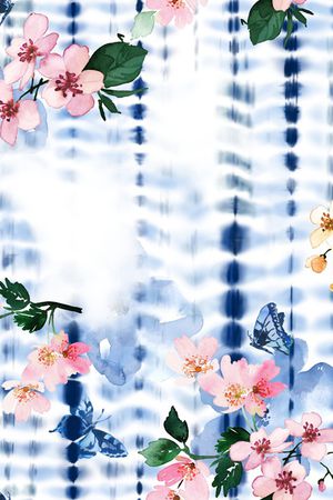 扎染花型印花花型图片