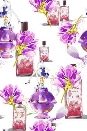 春夏花型印花花型图片