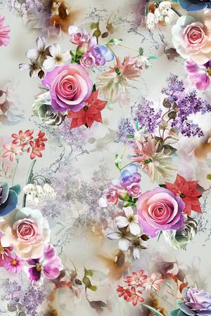 花卉印花花型图片