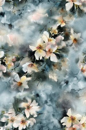 水彩印花花型图片