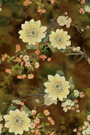 海棠印花花型图片