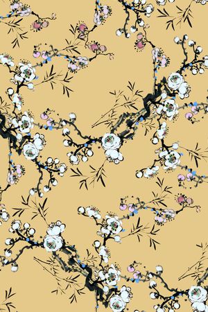 梅花印花花型图片