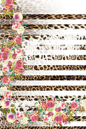 leopard印花花型图片