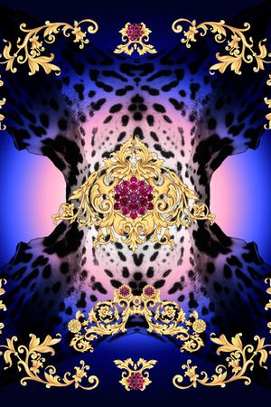 leopard印花花型图片