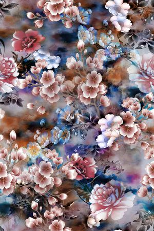 梅花印花花型图片