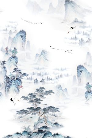 仙鹤印花花型图片