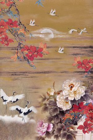 国画印花花型图片