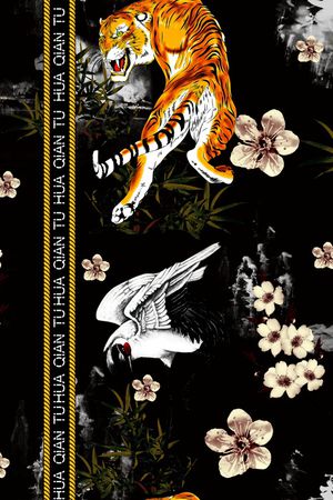 扎染花型印花花型图片