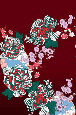梅花印花花型图片
