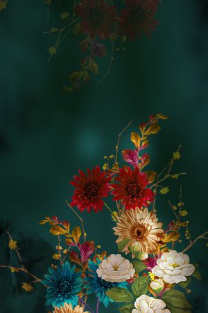 水彩花卉印花花型图片