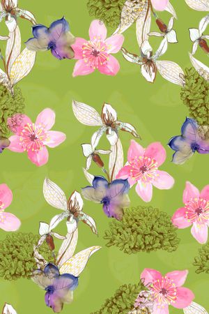 数码花型印花花型图片