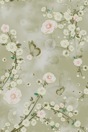 蝴蝶印花花型图片