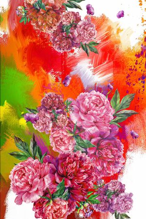 几何花卉印花花型图片
