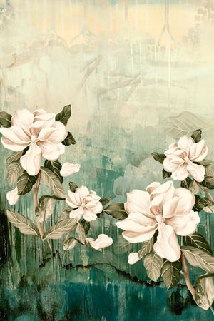 牵牛花印花花型图片