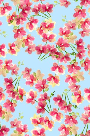 春夏花型印花花型图片