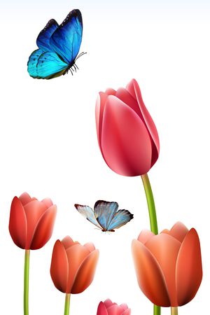 郁金香印花花型图片