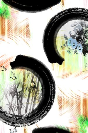 兰花印花花型图片