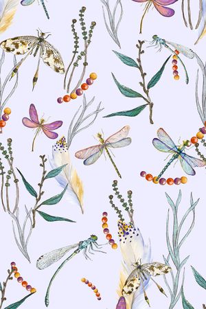 春夏花型印花花型图片