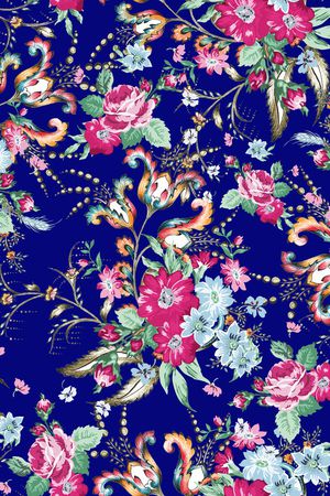 古典花纹印花花型图片