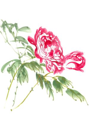 手绘印花花型图片
