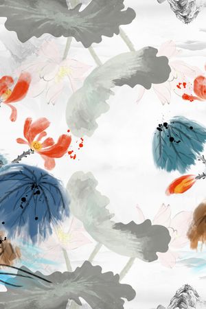 手绘印花花型图片