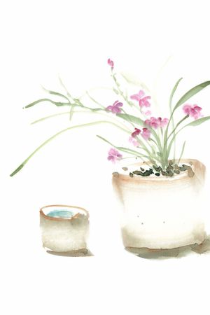 手绘印花花型图片