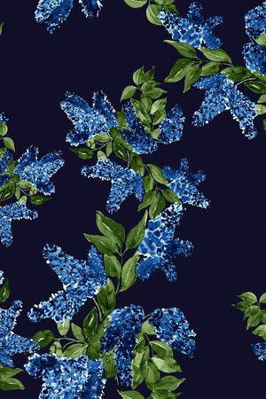 手绘花卉印花花型图片