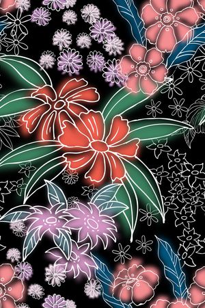 花卉印花花型图片